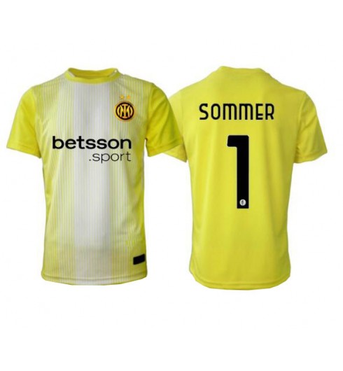 Inter Milan Yann Sommer #1 Brankářské Venkovní Dres 2025-26 Krátký Rukáv Inter Milan Yann Sommer #1 Brankářské Venkovní Dres 2025-26 Krátký Rukáv